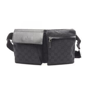 GUCCI Black Leather Fanny Pack